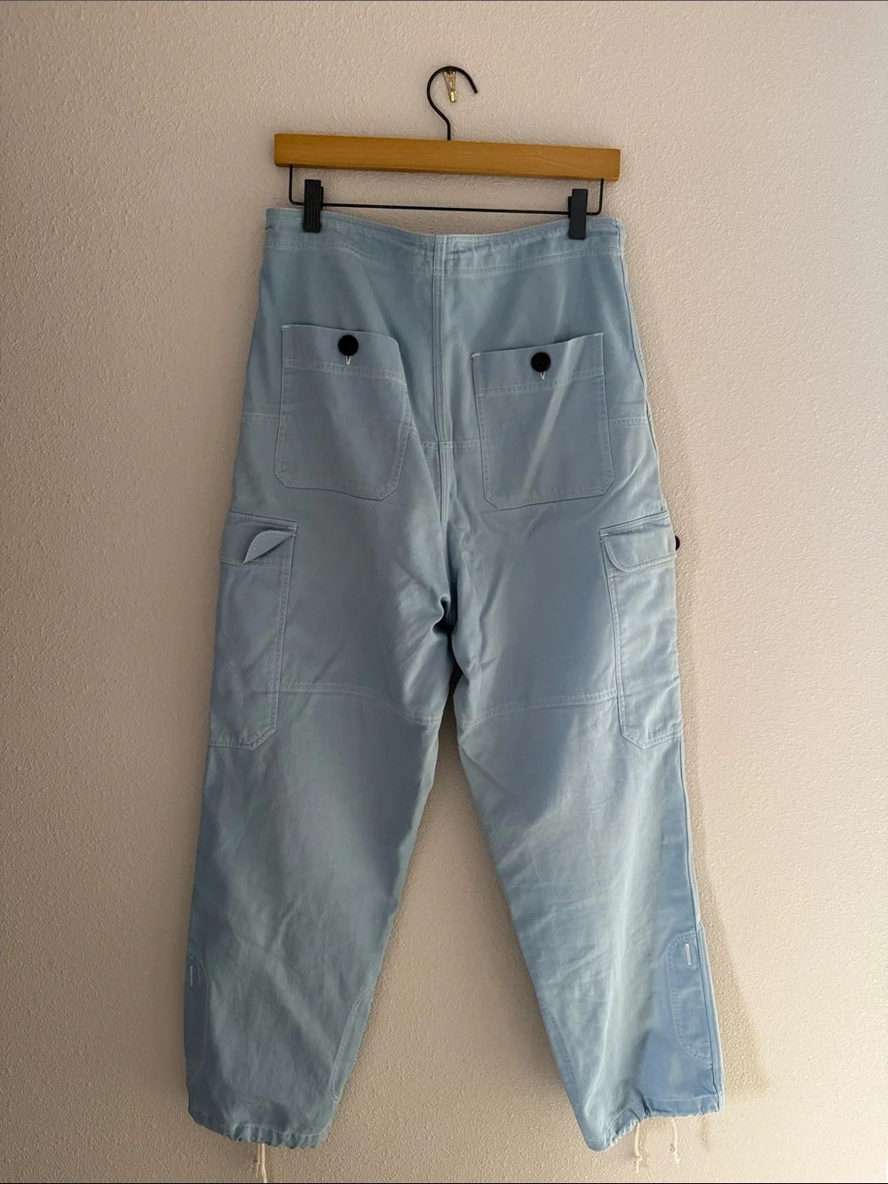 18 east - PLAZA TECH CARGO PANT - Baby blue 100% Cotton - size Medium
